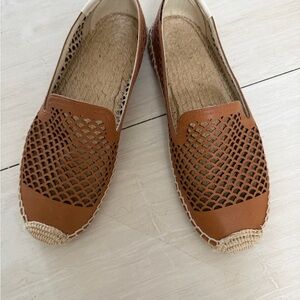 SOLUDOS Brown Cutout Espadrille Flats